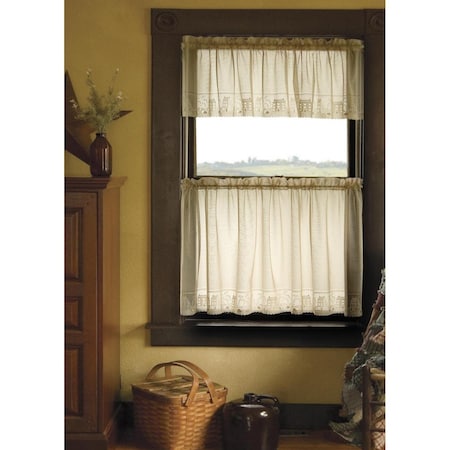 Heritage Lace Country Willow 60 x 30 in. Tier - Cream 6330C-6030